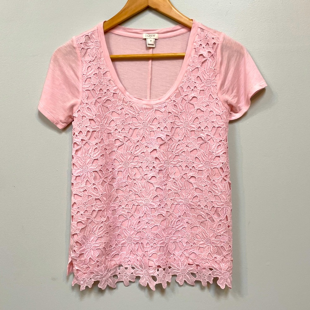 J. Crew Lace Tee Shirt
